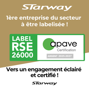 Starway est la première entreprise du secteur à être labellisée RSE 26000 !