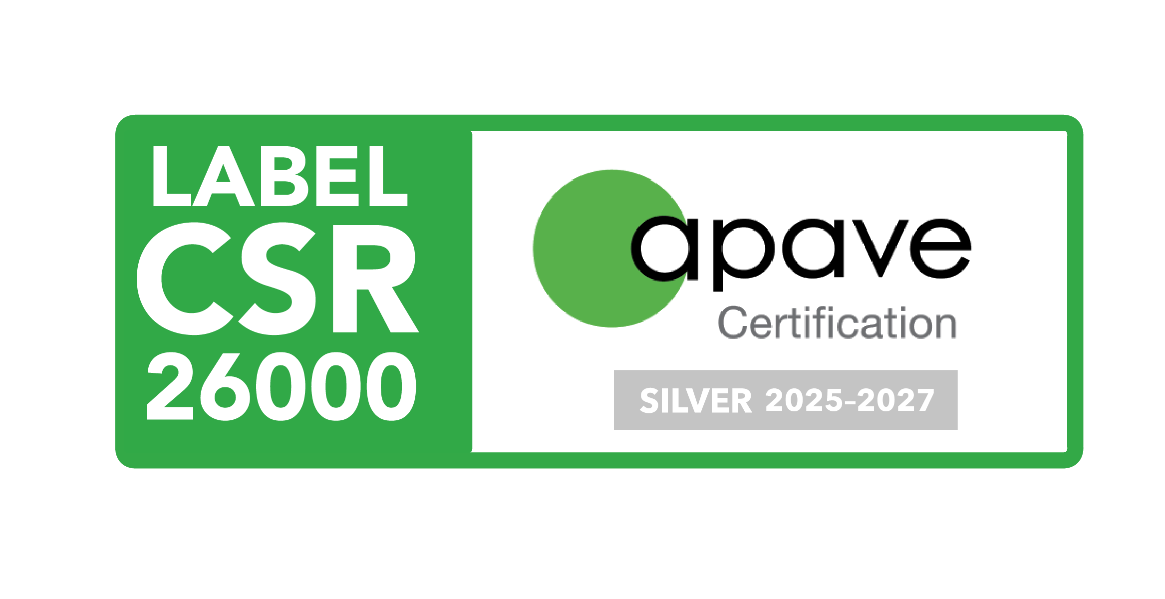 CSR LABEL NIVEAU ARGENT STARWAY 2025-2027